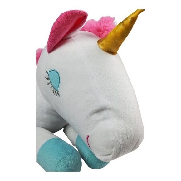 Your Zone Unicorn Pillow Plush White w/Pink Mane Stuffed Animal 2019 Kidcore 16" - Picture 4 of 10